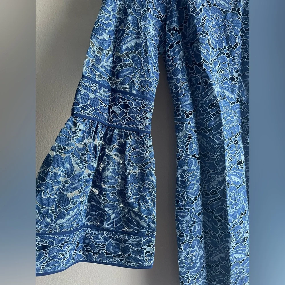 Laundry By Shelli Segal Los Angeles Blue Mid Dress Size 6 - Picture 3 of 12